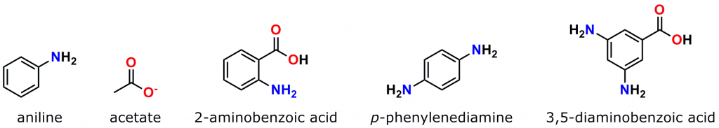 Figure 5: Selected catalysts for the formation of hydrazone and oxime bonds. See the discussion below and the references cited for details.
