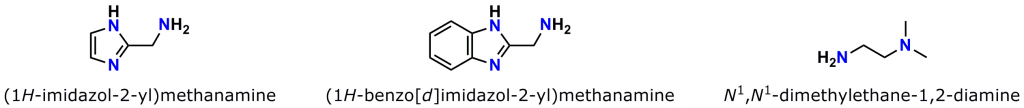 Figure 6: Three low toxicity amine buffers that effectively catalyze hydrazone and oxime bond formation. Details of the buffers and the study are in reference 24, below.