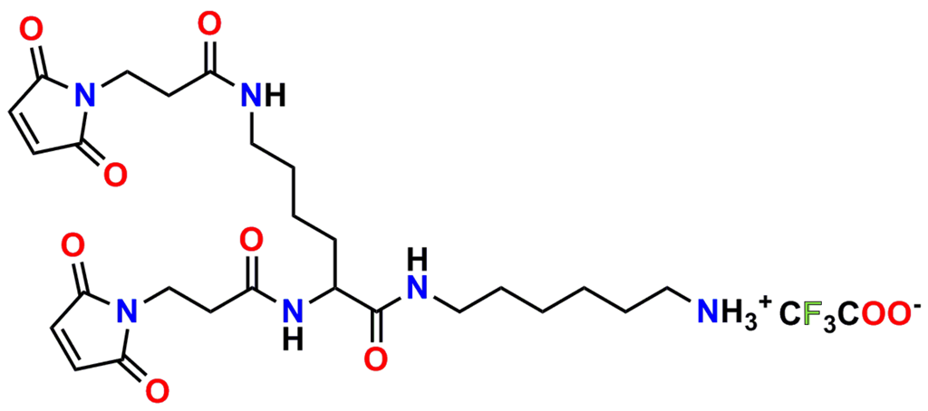 Figure 13 shows the chemical structure of PN10232, Bis-Maleimide Amine, TFA salt, a non-PEGylated maleimide crosslinker product.