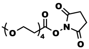 Figure 7: Product number 10211, m-dPEG®4-NHS ester, used by Tan, et al., to modify the antifungal drug Amphotericin B.